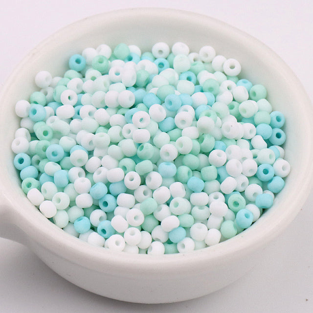 330Pcs/Bag 3mm Matte Macaroon Color Glass Seed Beads 8/0 Uniform Round Spacer Beads For DIY Handmade Jewelry Making Accessories