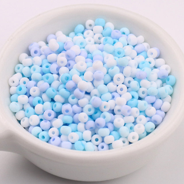 330Pcs/Bag 3mm Matte Macaroon Color Glass Seed Beads 8/0 Uniform Round Spacer Beads For DIY Handmade Jewelry Making Accessories