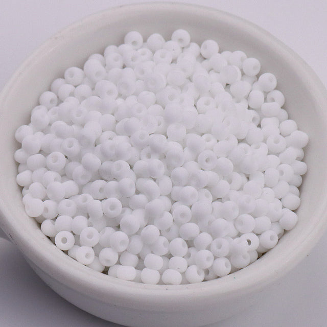 330Pcs/Bag 3mm Matte Macaroon Color Glass Seed Beads 8/0 Uniform Round Spacer Beads For DIY Handmade Jewelry Making Accessories
