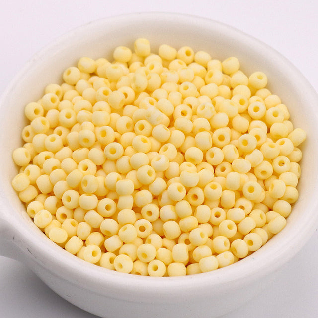 330Pcs/Bag 3mm Matte Macaroon Color Glass Seed Beads 8/0 Uniform Round Spacer Beads For DIY Handmade Jewelry Making Accessories