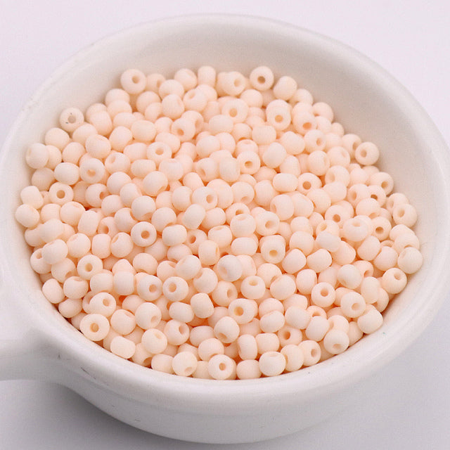 330Pcs/Bag 3mm Matte Macaroon Color Glass Seed Beads 8/0 Uniform Round Spacer Beads For DIY Handmade Jewelry Making Accessories