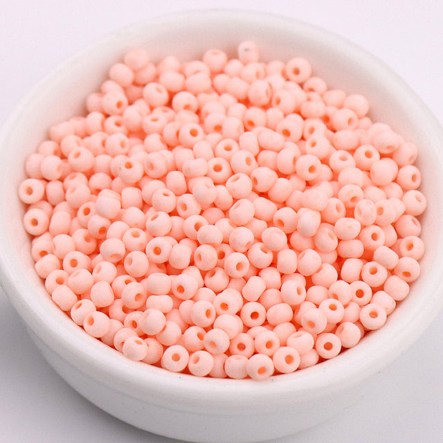 330Pcs/Bag 3mm Matte Macaroon Color Glass Seed Beads 8/0 Uniform Round Spacer Beads For DIY Handmade Jewelry Making Accessories