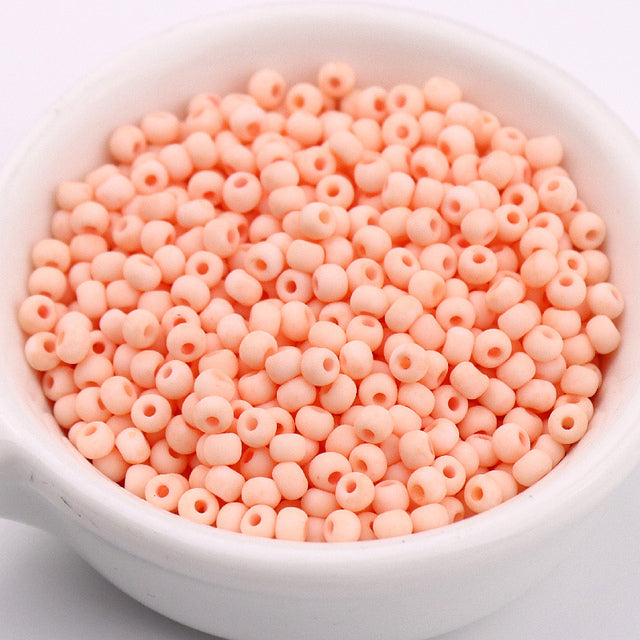 330Pcs/Bag 3mm Matte Macaroon Color Glass Seed Beads 8/0 Uniform Round Spacer Beads For DIY Handmade Jewelry Making Accessories