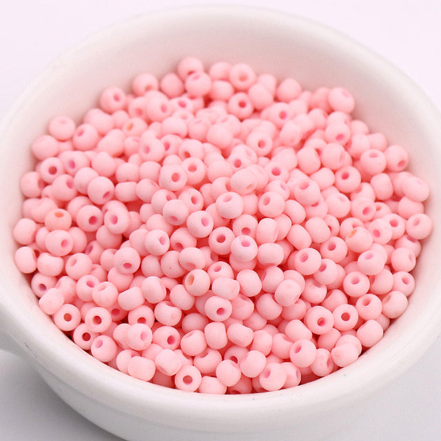 330Pcs/Bag 3mm Matte Macaroon Color Glass Seed Beads 8/0 Uniform Round Spacer Beads For DIY Handmade Jewelry Making Accessories