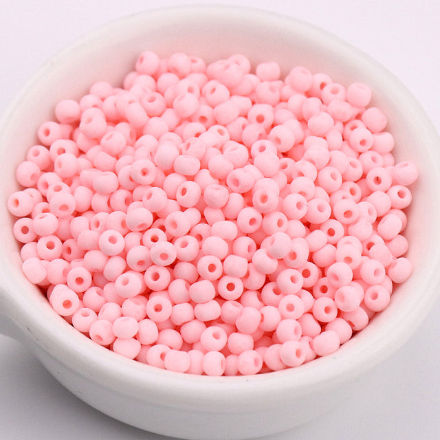330Pcs/Bag 3mm Matte Macaroon Color Glass Seed Beads 8/0 Uniform Round Spacer Beads For DIY Handmade Jewelry Making Accessories