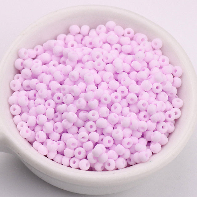 330Pcs/Bag 3mm Matte Macaroon Color Glass Seed Beads 8/0 Uniform Round Spacer Beads For DIY Handmade Jewelry Making Accessories