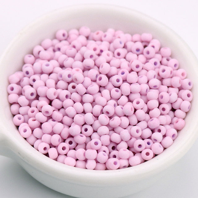 330Pcs/Bag 3mm Matte Macaroon Color Glass Seed Beads 8/0 Uniform Round Spacer Beads For DIY Handmade Jewelry Making Accessories