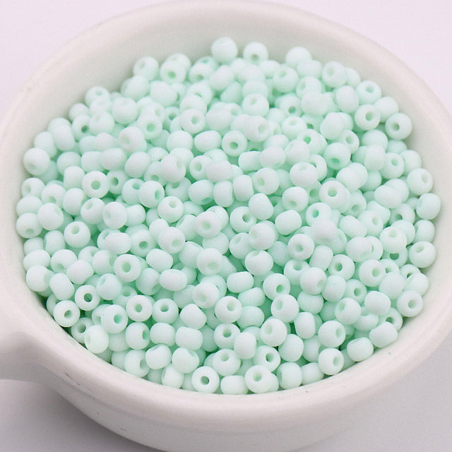 330Pcs/Bag 3mm Matte Macaroon Color Glass Seed Beads 8/0 Uniform Round Spacer Beads For DIY Handmade Jewelry Making Accessories