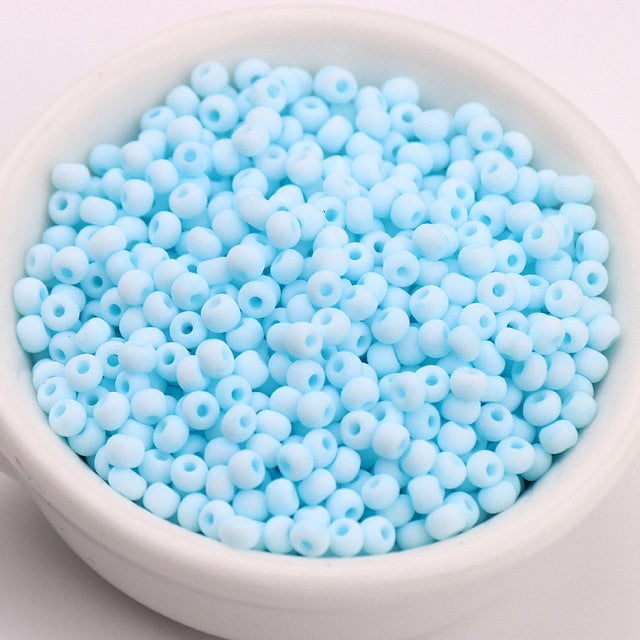 330Pcs/Bag 3mm Matte Macaroon Color Glass Seed Beads 8/0 Uniform Round Spacer Beads For DIY Handmade Jewelry Making Accessories