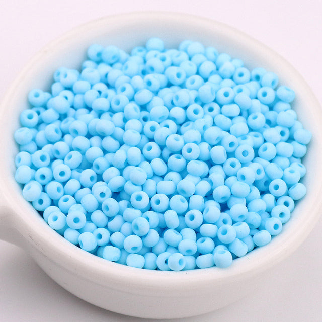 330Pcs/Bag 3mm Matte Macaroon Color Glass Seed Beads 8/0 Uniform Round Spacer Beads For DIY Handmade Jewelry Making Accessories