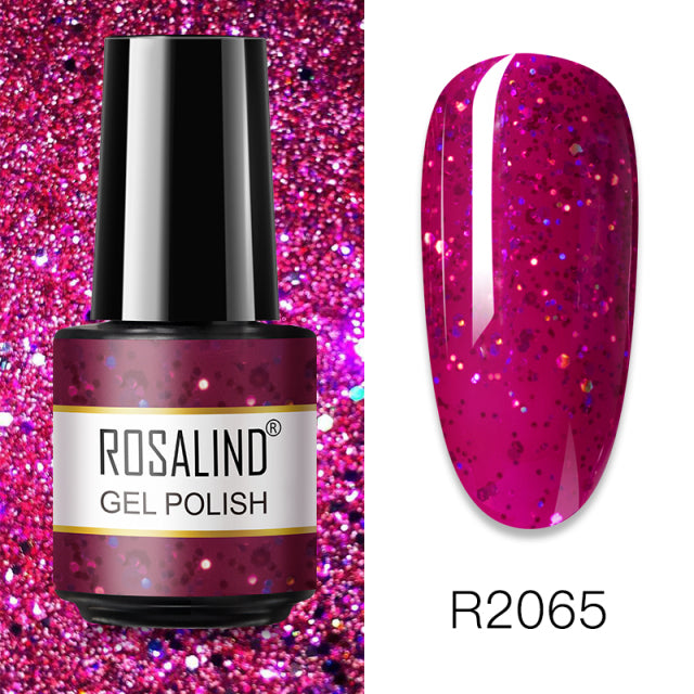 ROSALIND Gel Polish 7ml Gel Nail Polish All For Manicure Semi Permanent Soak Off Gel UV LED Varnishes Base Top Matte Coat