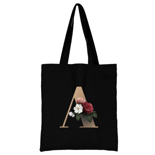 Ladies Shopping Bag All-match Letter Series Handbag Foldable Reusable Cloth Shopper Harajuku Style Bag Student Canvas Tote Bag