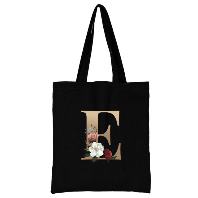 Ladies Shopping Bag All-match Letter Series Handbag Foldable Reusable Cloth Shopper Harajuku Style Bag Student Canvas Tote Bag