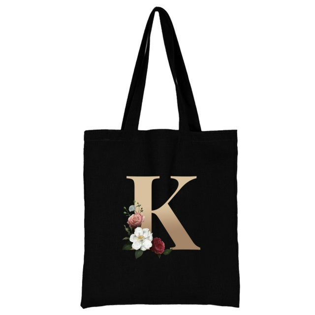 Ladies Shopping Bag All-match Letter Series Handbag Foldable Reusable Cloth Shopper Harajuku Style Bag Student Canvas Tote Bag
