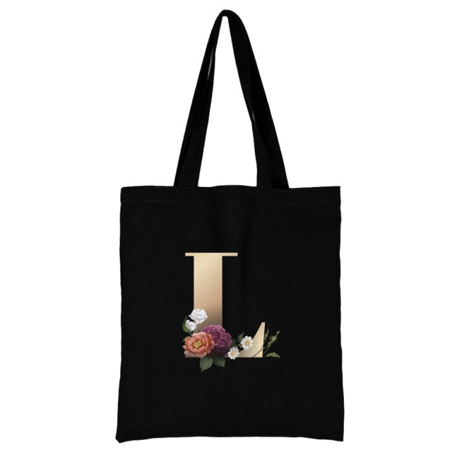 Ladies Shopping Bag All-match Letter Series Handbag Foldable Reusable Cloth Shopper Harajuku Style Bag Student Canvas Tote Bag