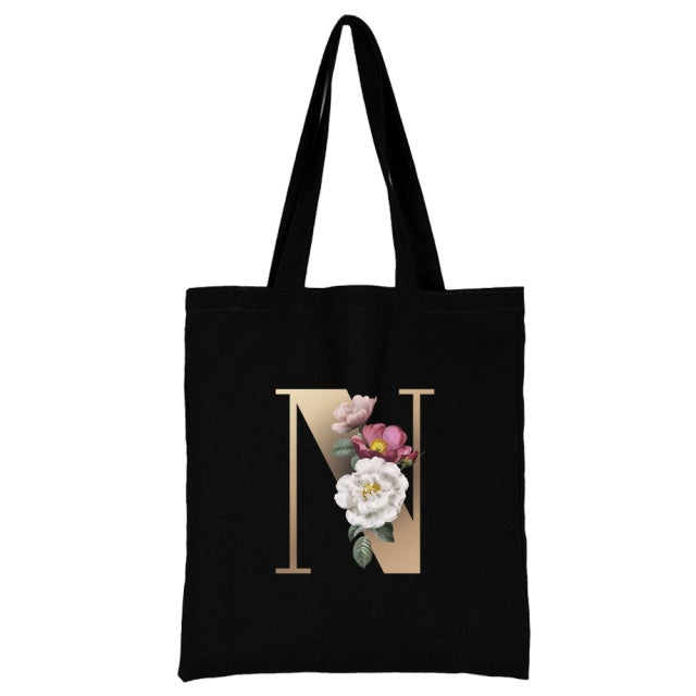 Ladies Shopping Bag All-match Letter Series Handbag Foldable Reusable Cloth Shopper Harajuku Style Bag Student Canvas Tote Bag