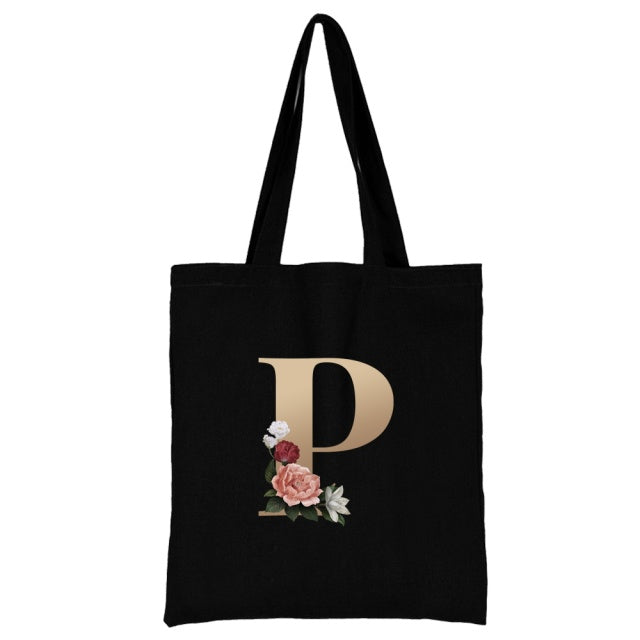 Ladies Shopping Bag All-match Letter Series Handbag Foldable Reusable Cloth Shopper Harajuku Style Bag Student Canvas Tote Bag