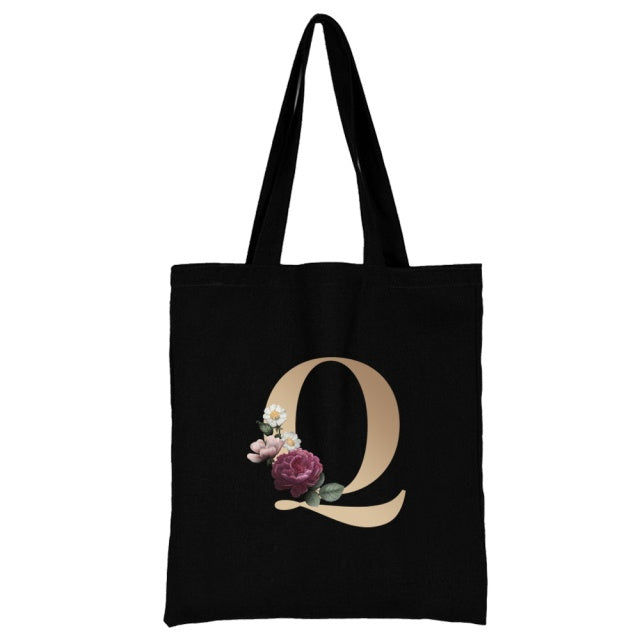 Ladies Shopping Bag All-match Letter Series Handbag Foldable Reusable Cloth Shopper Harajuku Style Bag Student Canvas Tote Bag