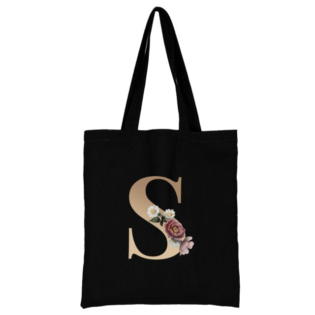 Ladies Shopping Bag All-match Letter Series Handbag Foldable Reusable Cloth Shopper Harajuku Style Bag Student Canvas Tote Bag