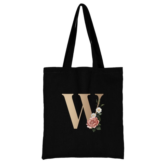 Ladies Shopping Bag All-match Letter Series Handbag Foldable Reusable Cloth Shopper Harajuku Style Bag Student Canvas Tote Bag