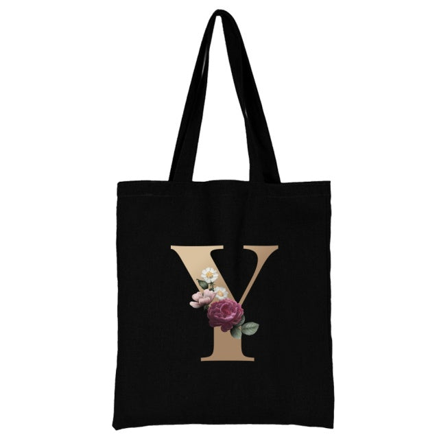 Ladies Shopping Bag All-match Letter Series Handbag Foldable Reusable Cloth Shopper Harajuku Style Bag Student Canvas Tote Bag