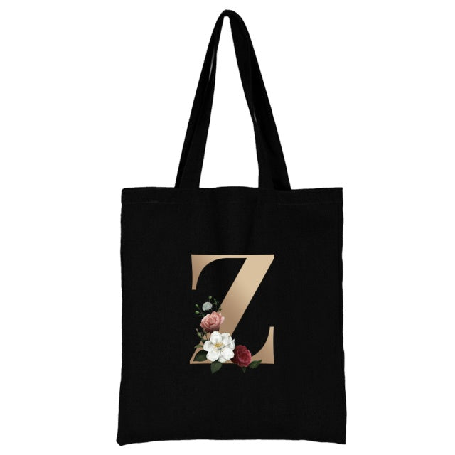 Ladies Shopping Bag All-match Letter Series Handbag Foldable Reusable Cloth Shopper Harajuku Style Bag Student Canvas Tote Bag