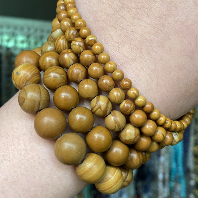 Natural Stone Beads 4-10mm Aquamarines Lava Opal Rose Quartzs Tiger Eye Moonstone Round Beads for Jewelry Making Diy Bracelet