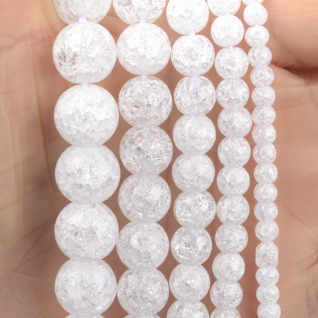 Natural Stone Beads 4-10mm Aquamarines Lava Opal Rose Quartzs Tiger Eye Moonstone Round Beads for Jewelry Making Diy Bracelet