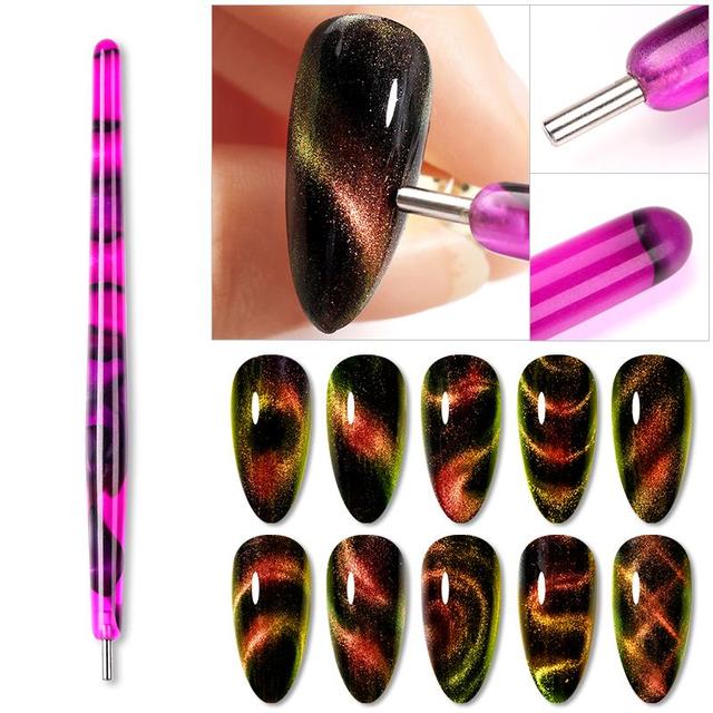 LEMOOC Magnetic Nail Art Stick 9D/5D Cat Magnetic Effect Strong Magnet Board Painting Gel Nail Gel Polish Varnish Tools