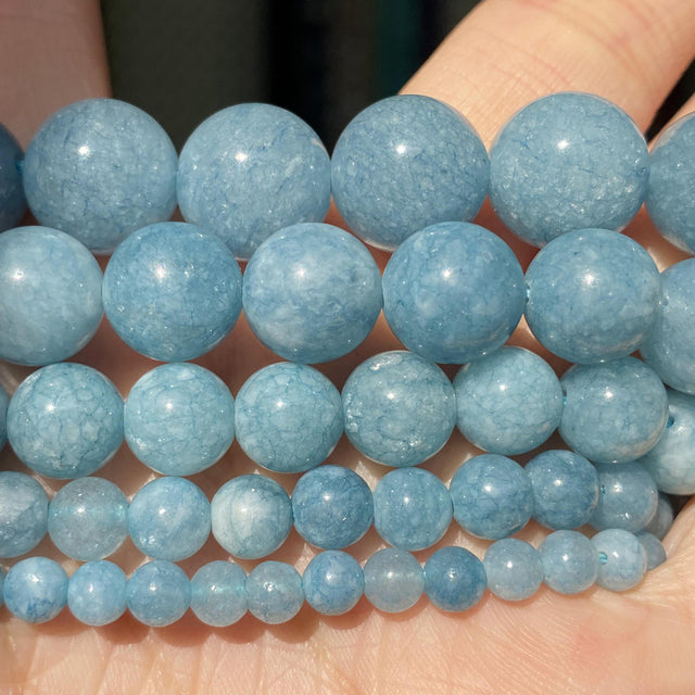 4mm-10mm Natural Stone Beads Howlite Tiger Eye DZI Agates Aquamarines Jades Round Beads for Jewelry Making Diy Bracelet Necklace