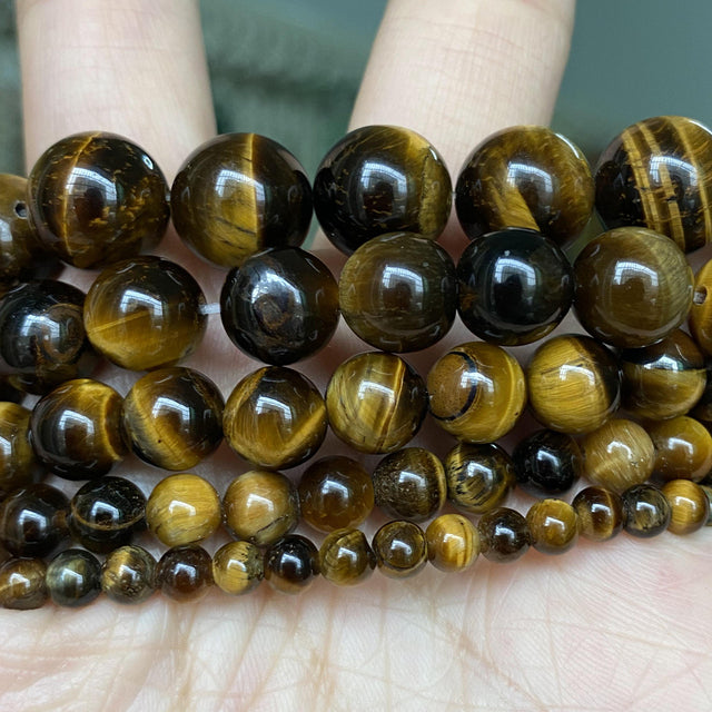 4mm-10mm Natural Stone Beads Howlite Tiger Eye DZI Agates Aquamarines Jades Round Beads for Jewelry Making Diy Bracelet Necklace