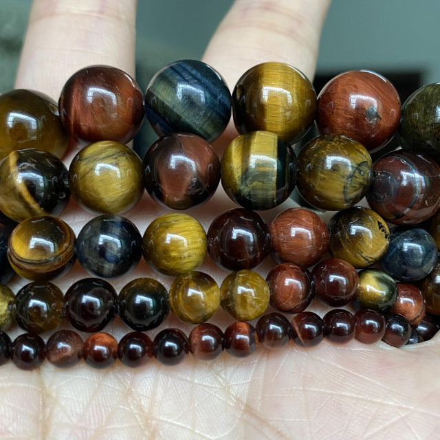 4mm-10mm Natural Stone Beads Howlite Tiger Eye DZI Agates Aquamarines Jades Round Beads for Jewelry Making Diy Bracelet Necklace