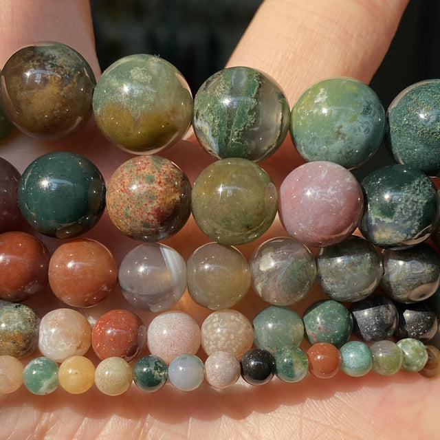 4mm-10mm Natural Stone Beads Howlite Tiger Eye DZI Agates Aquamarines Jades Round Beads for Jewelry Making Diy Bracelet Necklace