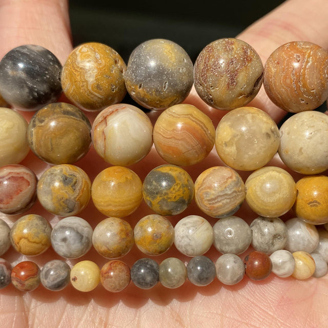 4mm-10mm Natural Stone Beads Howlite Tiger Eye DZI Agates Aquamarines Jades Round Beads for Jewelry Making Diy Bracelet Necklace