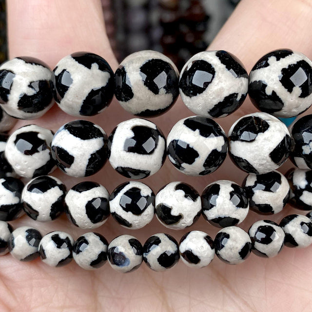4mm-10mm Natural Stone Beads Howlite Tiger Eye DZI Agates Aquamarines Jades Round Beads for Jewelry Making Diy Bracelet Necklace