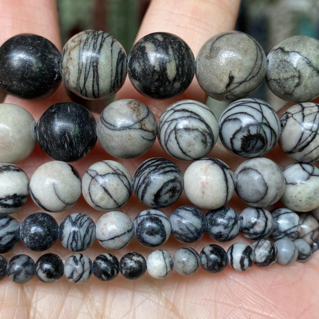 4mm-10mm Natural Stone Beads Howlite Tiger Eye DZI Agates Aquamarines Jades Round Beads for Jewelry Making Diy Bracelet Necklace