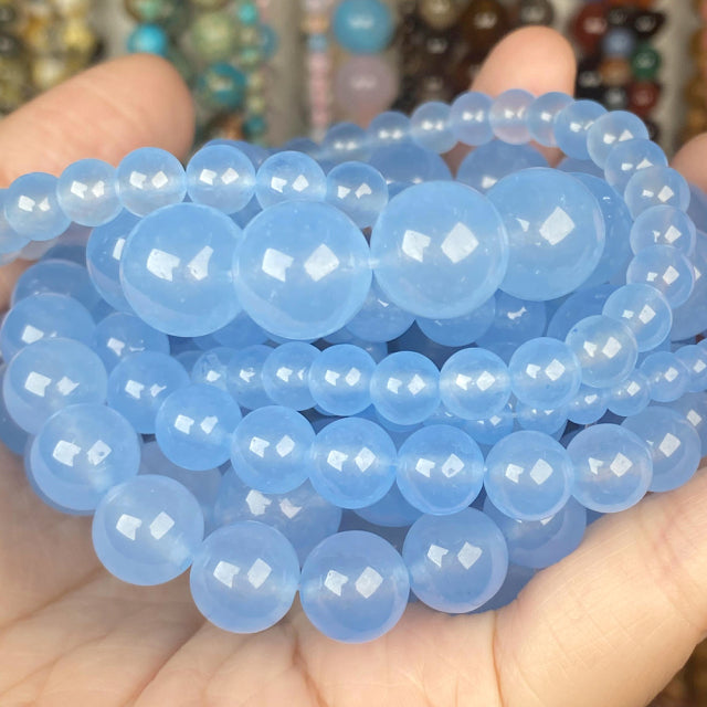 4mm-10mm Natural Stone Beads Howlite Tiger Eye DZI Agates Aquamarines Jades Round Beads for Jewelry Making Diy Bracelet Necklace