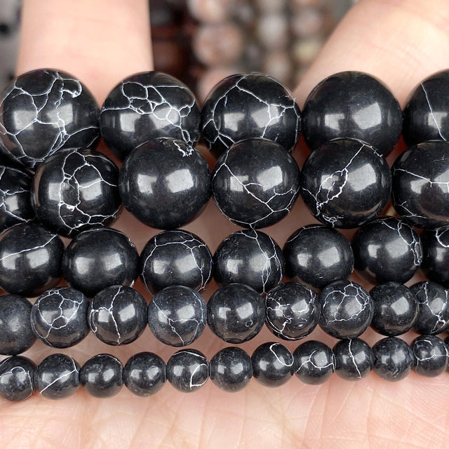 4mm-10mm Natural Stone Beads Howlite Tiger Eye DZI Agates Aquamarines Jades Round Beads for Jewelry Making Diy Bracelet Necklace
