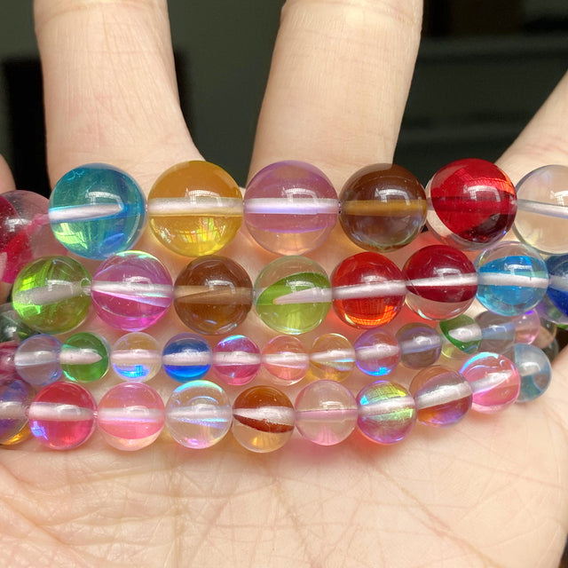 4mm-10mm Natural Stone Beads Howlite Tiger Eye DZI Agates Aquamarines Jades Round Beads for Jewelry Making Diy Bracelet Necklace