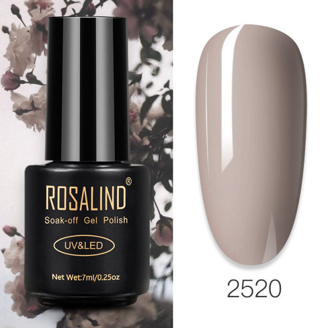 ROSALIND Gel Polish 7ml Gel Nail Polish All For Manicure Semi Permanent Soak Off Gel UV LED Varnishes Base Top Matte Coat