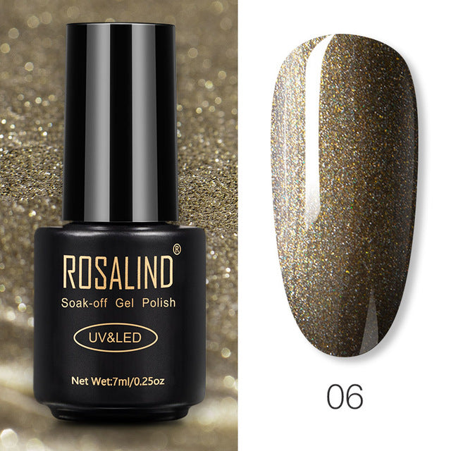 ROSALIND Gel Polish 7ml Gel Nail Polish All For Manicure Semi Permanent Soak Off Gel UV LED Varnishes Base Top Matte Coat