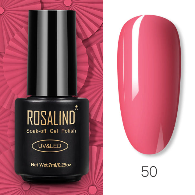 ROSALIND Gel Polish 7ml Gel Nail Polish All For Manicure Semi Permanent Soak Off Gel UV LED Varnishes Base Top Matte Coat