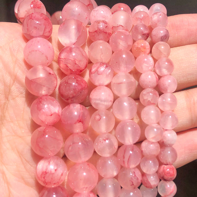 Wholesale Jades Chalcedony Beads Natural Stone Bedas for Jewelry Making Loose Spacer Round Beads DIY Necklace Bracelet 15inch