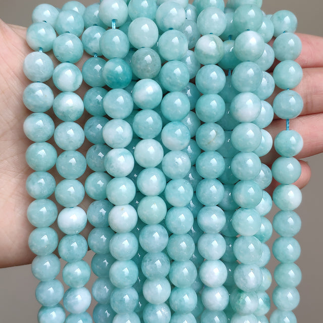 Wholesale Jades Chalcedony Beads Natural Stone Bedas for Jewelry Making Loose Spacer Round Beads DIY Necklace Bracelet 15inch