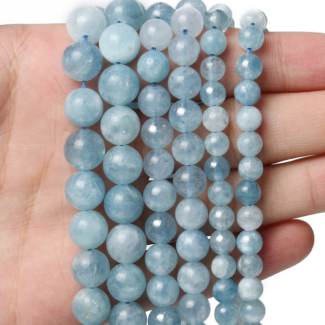 Wholesale Jades Chalcedony Beads Natural Stone Bedas for Jewelry Making Loose Spacer Round Beads DIY Necklace Bracelet 15inch