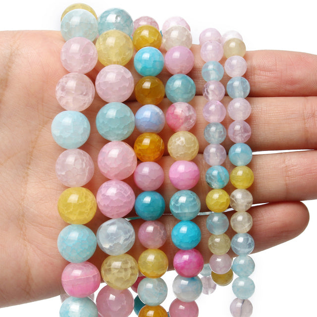 Wholesale Jades Chalcedony Beads Natural Stone Bedas for Jewelry Making Loose Spacer Round Beads DIY Necklace Bracelet 15inch