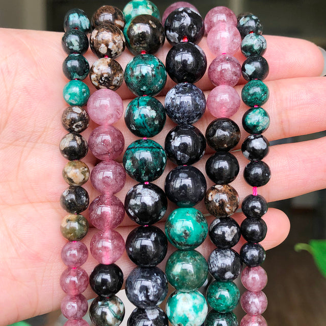 Wholesale Jades Chalcedony Beads Natural Stone Bedas for Jewelry Making Loose Spacer Round Beads DIY Necklace Bracelet 15inch
