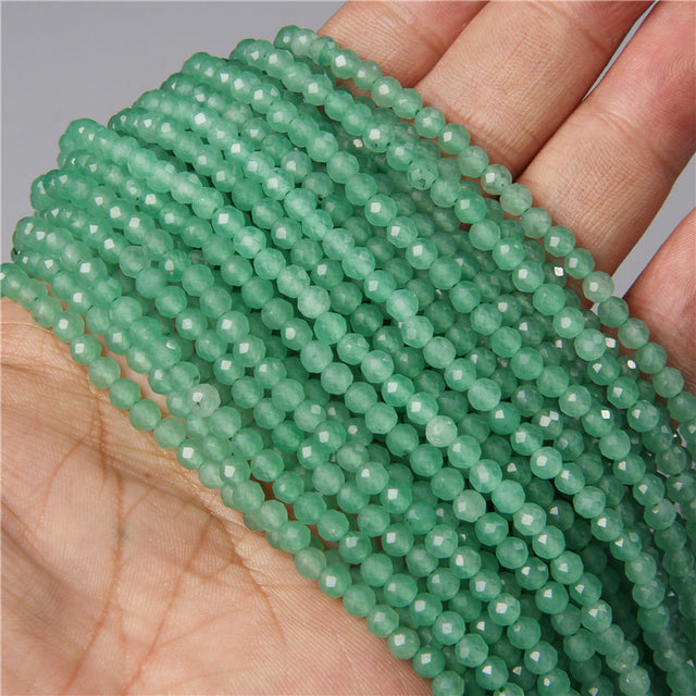 Natural Stone Faceted Small 2 3 4 mm Beads Pink Opal Morgan Loose Spacer Quartz Crystal Beads Jewelry Making Necklace Bracelets