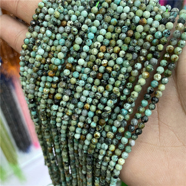 Natural Stone Faceted Small 2 3 4 mm Beads Pink Opal Morgan Loose Spacer Quartz Crystal Beads Jewelry Making Necklace Bracelets