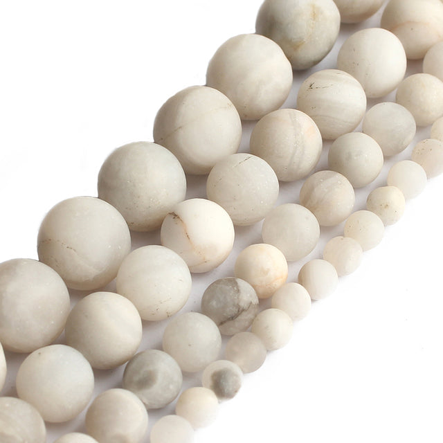 Natural Matte Stone Beads Dull Polish Pink Zebra Jaspers Agates Howlite Jades Mineral Beads for Jewelry Making DIY Bracelet 15''